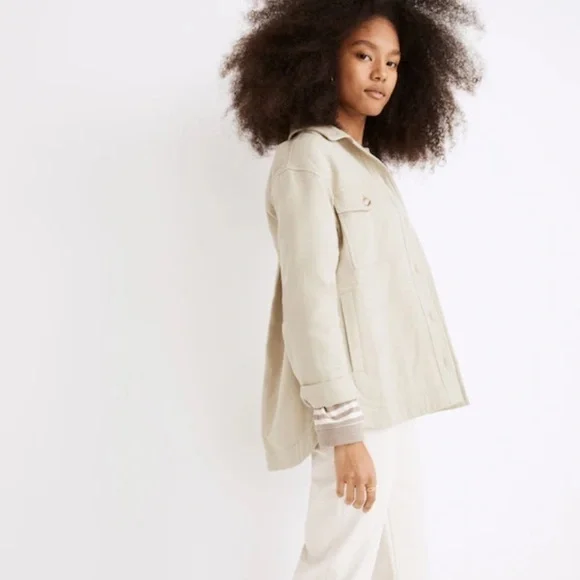 Madewell Women’s Waffleback Branner 100% Cotton Shirt Jacket Size Medium - Picture 2 of 14
